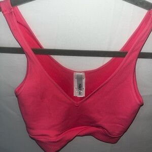 Pink Ribbed Bralette Nikibiki